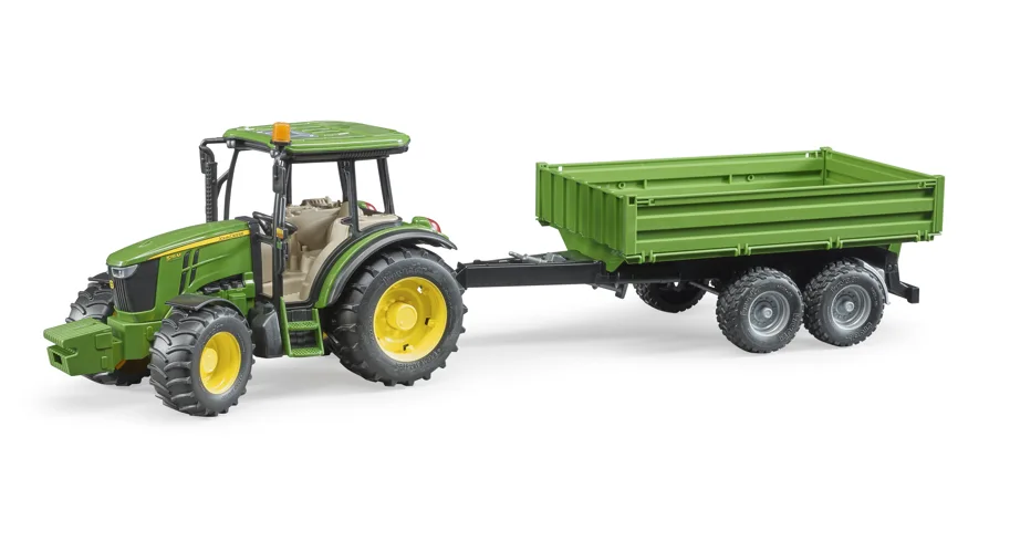 BRUDER John Deere 5115M mit Bordwandanhänger