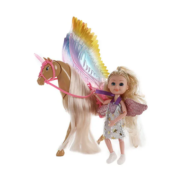 LILLY Teenager-Puppe 15cm +bewegliches Einhorn