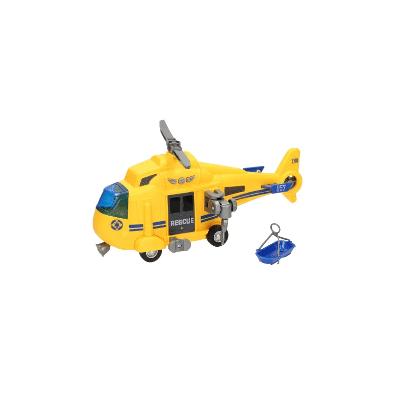 Planes & Helicopters Retungshubschrauber 27cm mit Friktion Licht und Sound