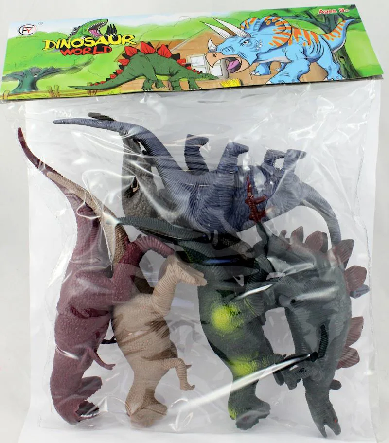 Dinosaurier-Set 6er PVC je ca. 20cm