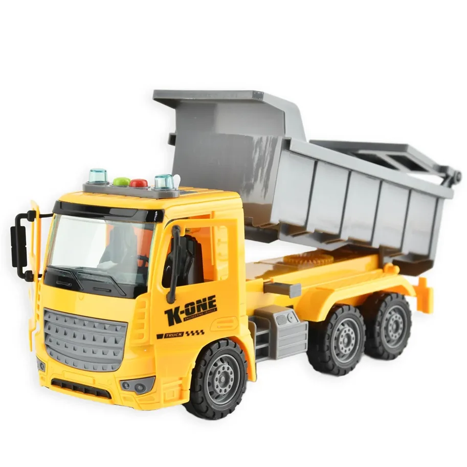 Bau LKW mit Licht und Sound 26 cm Kippfunktion