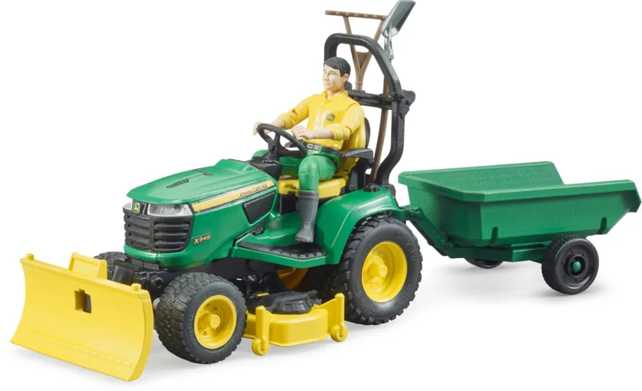 BRUDER bworld John Deere Aufsitzrasenmäher