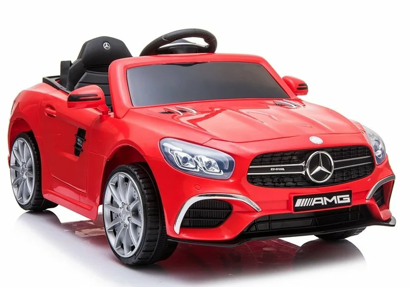 Kinderfahrzeug Mercedes SL63 Rot Lackiert EVA-Reifen Ledersitz 2x45W